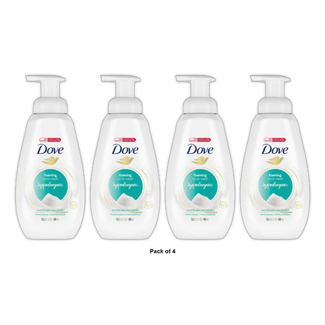 Dove Beauty Instant Foaming Sensitive Skin Body Wash 13.5Oz (Pack of 4)
