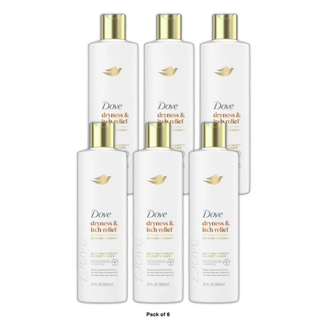 Dove Beauty Dermacare Anti Dandruff Conditioner 12Oz (Pack of 6)