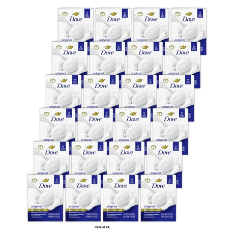 Dove Beauty Bar Soap For Deep Moisture White 2 Ea 3.75Oz (Pack of 24)