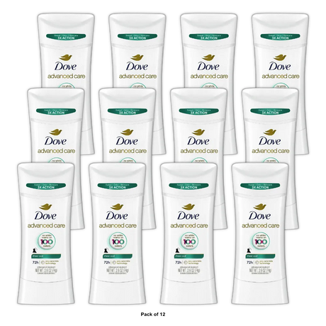 Dove Beauty Advanced Care Sheer Cool 72 Hour Invisible Antiperspirant And Deodorant 2.6Oz (Pack of 12)