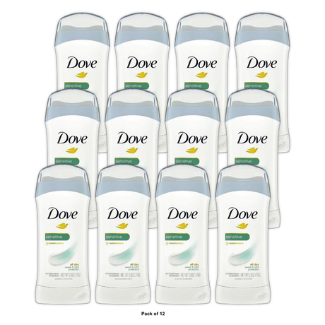 Dove Antiperspirant Deodorant Stick Sensitive Skin Sensitive Skin 2.6Oz (Pack of 12)