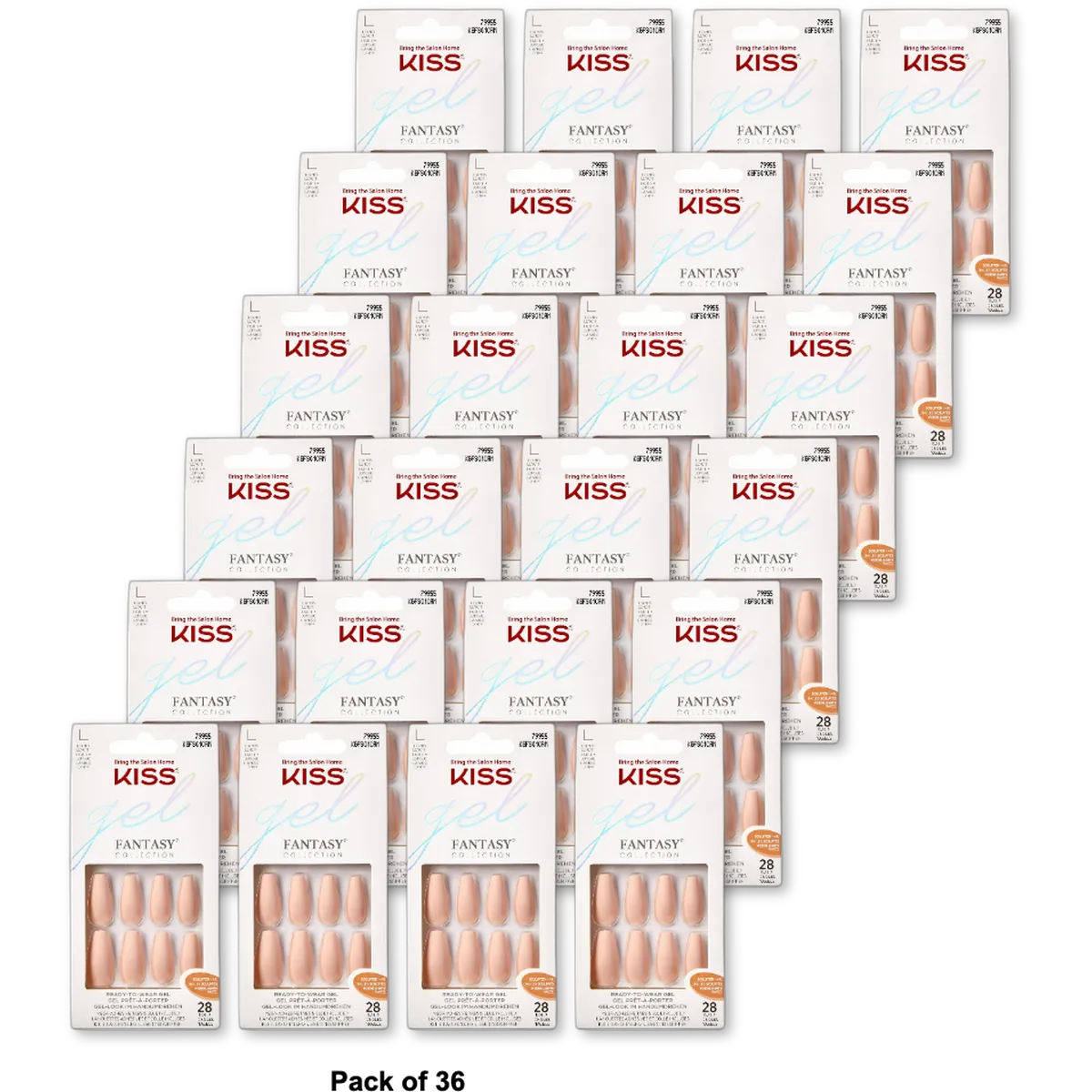 Kiss Gel Fantasy Ready to Wear Sculpted Gel Nails 4 The Cause 0.96oz (Pack of 36)