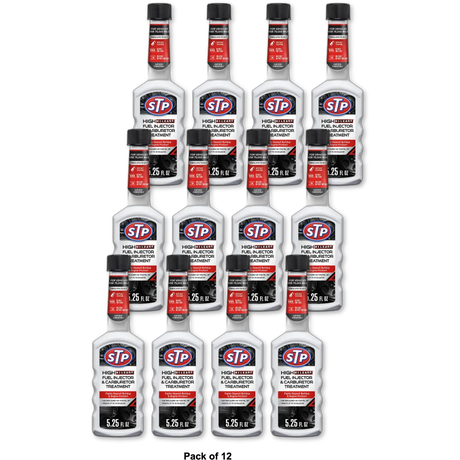 STP High Mileage Fuel Injector and Carburetor Treatment 5.25Oz (Pack of 12)