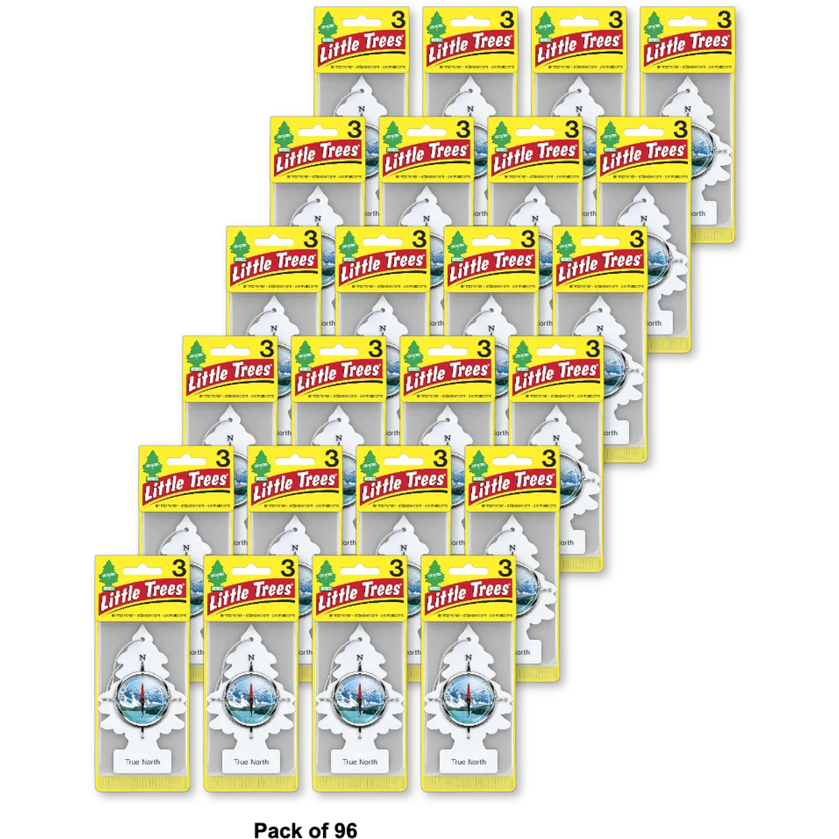 Little Trees Car Air Freshener Hanging Paper True North 3 Count 6.4oz (Pack of 96)