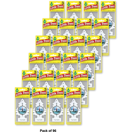 Little Trees Car Air Freshener Hanging Paper True North 3 Count 6.4oz (Pack of 96)