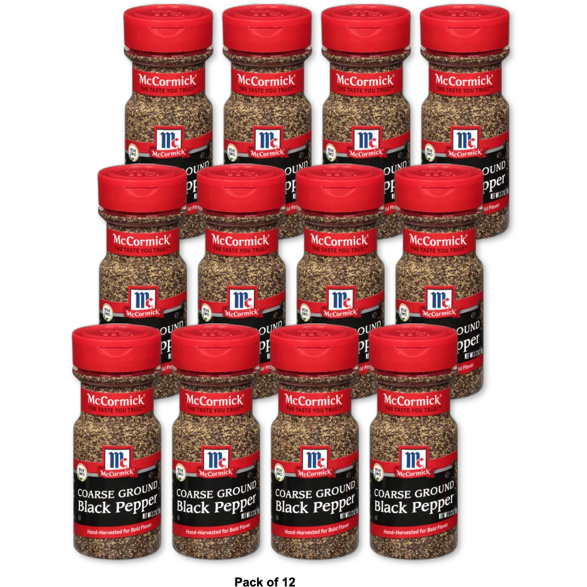 McCormick Coarse Ground Black Pepper 3.12 oz (Pack of 12)