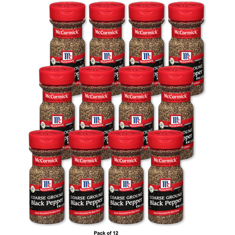 McCormick Coarse Ground Black Pepper 3.12 oz (Pack of 12)
