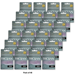 Trojan Sensitivity Premium Lubricant Condoms For Ultra Stimulation 5Oz (Pack of 48)
