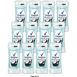 Degree MotionSense UltraClear Black Plus White Antiperspirant Deodorant Stick 2.6Oz (Pack of 12)