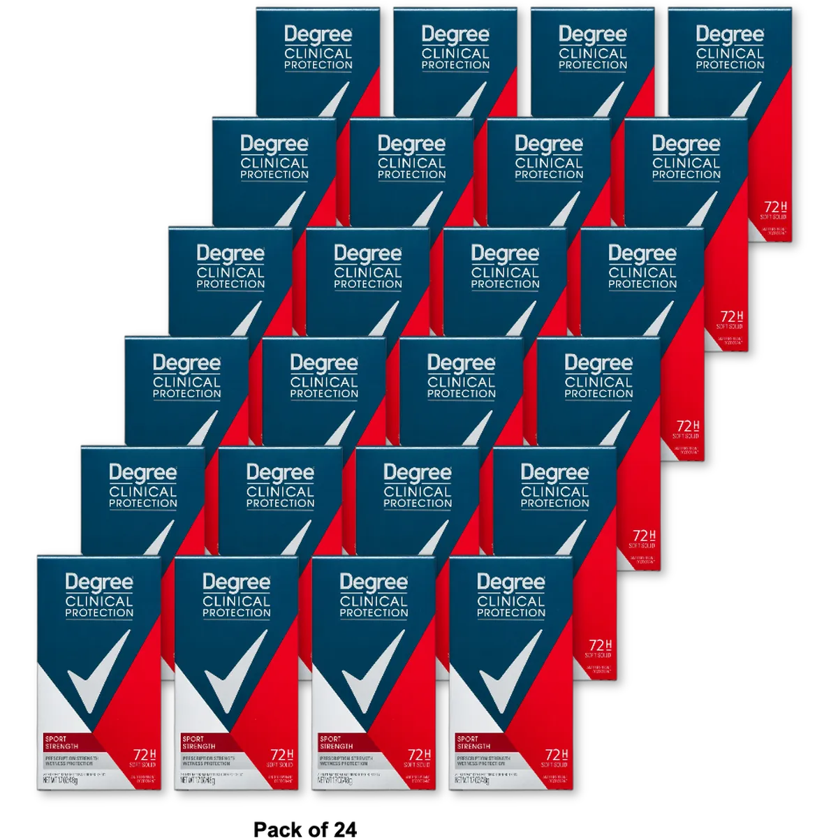 Degree Clinical Antiperspirant Deodorant For Men Sport Strength 1.7Oz (Pack of 24)