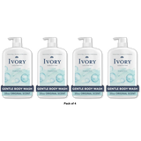 Ivory Mild and Gentle Body Wash, Original Scent, 35 fl oz (Pack of 4)