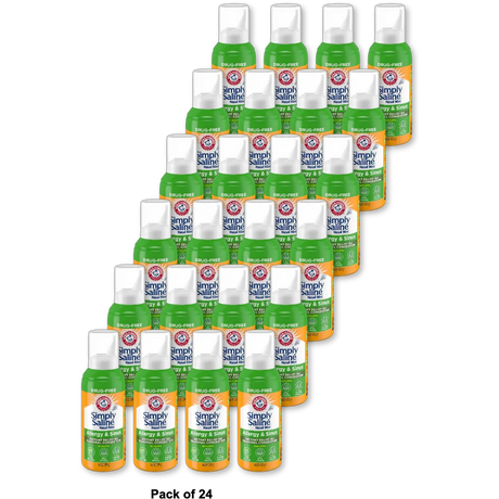 Arm & Hammer Simply Saline Adult Nasal Mist Allergy & Sinus Relief 4.6 Oz (Pack of 24)