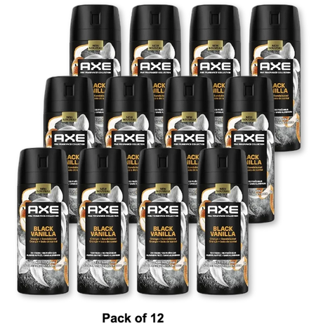 AXE Fine Fragrance Collection y Spray Black Vanilla 4 Oz (Pack of 12)