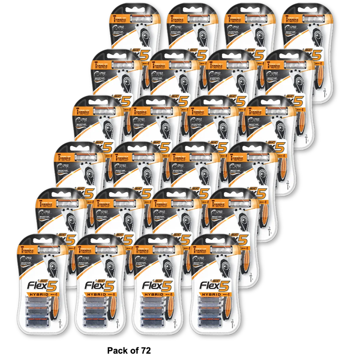 BIC Flex 5 Hybrid Razor 3 Pack2.4oz (Pack of 72)