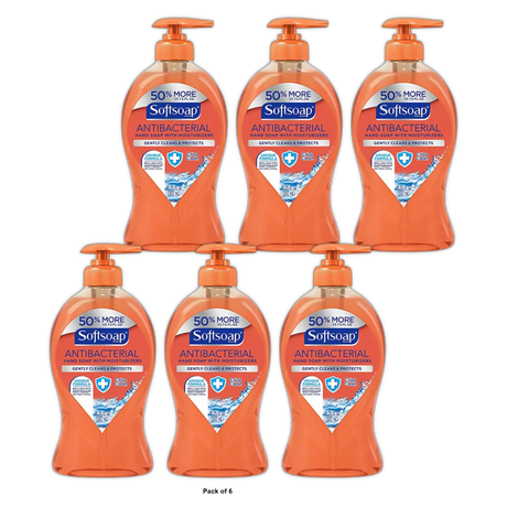 Softsoap Liquid Hand Soap Antibacterial Crisp Clean 11.25Oz (Pack of 6)