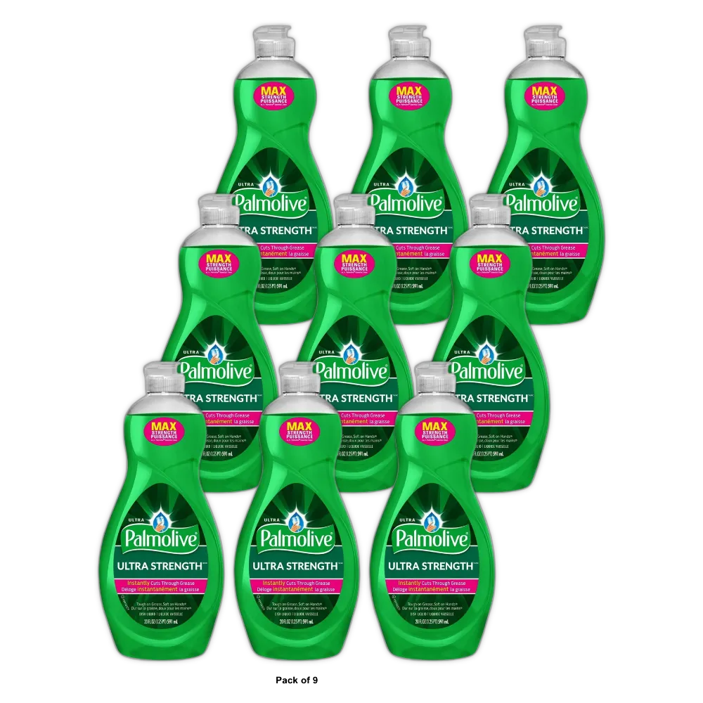 Palmolive Dishwashing Liquid Ultra Strength Original Scent 20Oz (Pack of 9)
