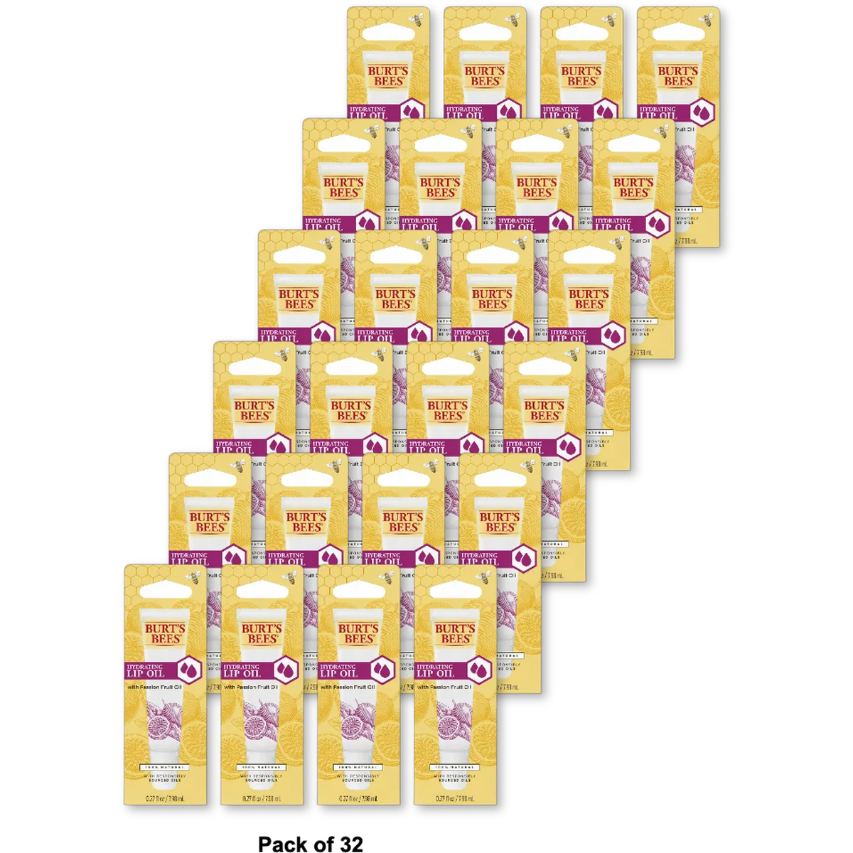 Burt'S Bees Hydrating Lip Oil With Passion Fruit Oil, 0.27 Oz (Pack Of 32)