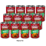 Campbell’s Chunky Healthy Request Soup, Ready to Serve Beef Soup with Country Vegetables 18.8 oz (Pack of 12)