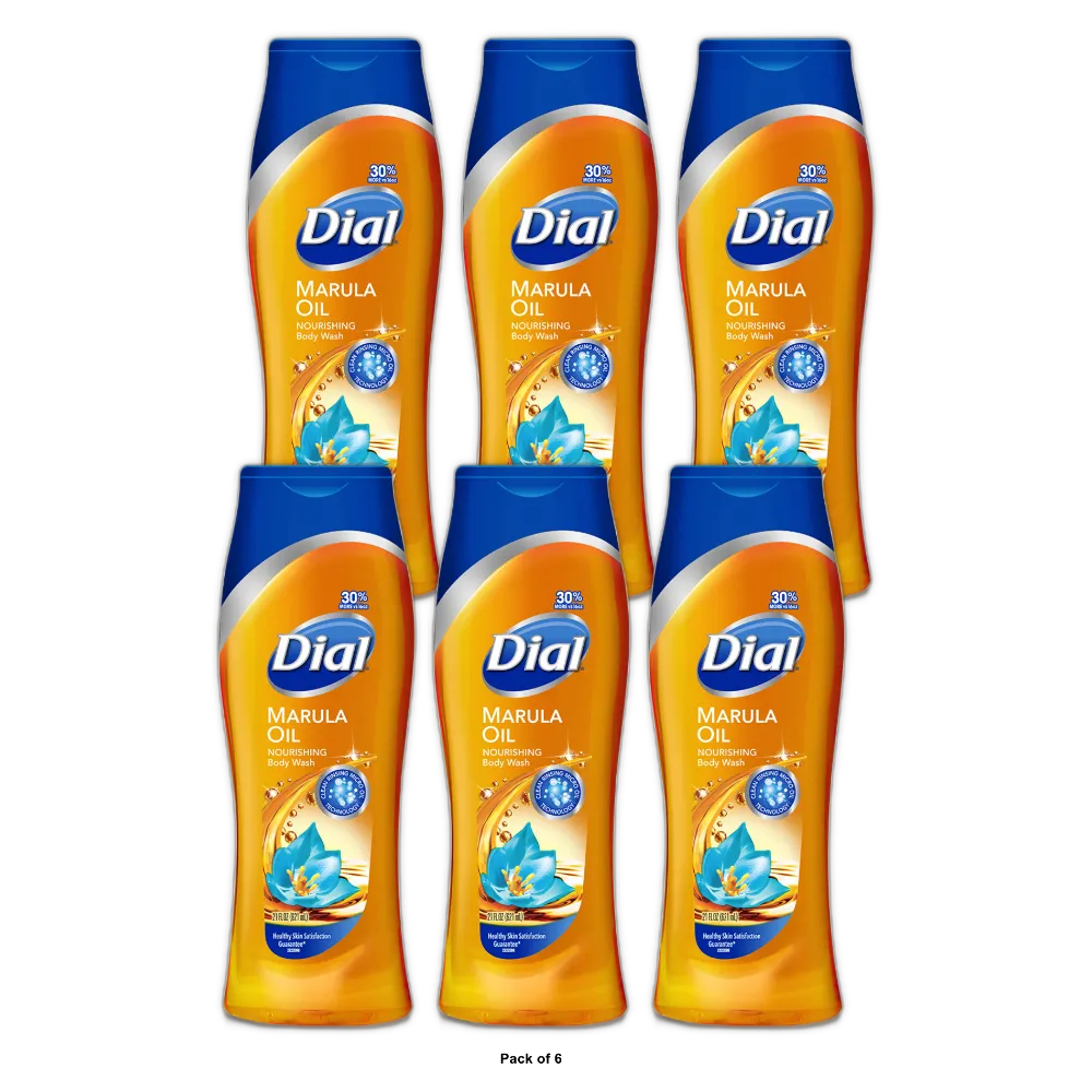 Dial Body Wash Miracle Oil Marula Oil Infused For Soft Skin 21Oz (Pack of 6)