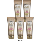 Jergens Natural Glow Daily Moisturizer Medium Skin Tones 7.5Oz (Pack of 5)