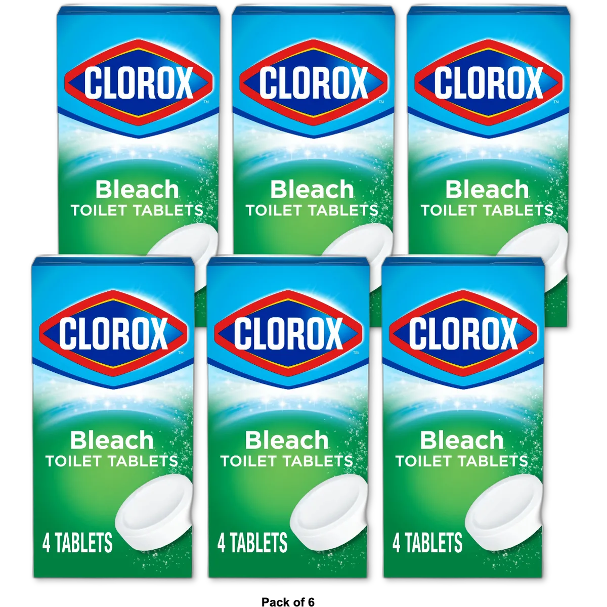 Clorox Automatic Toilet Bowl Cleaner 3.5 oz Tabs (Pack of 6)