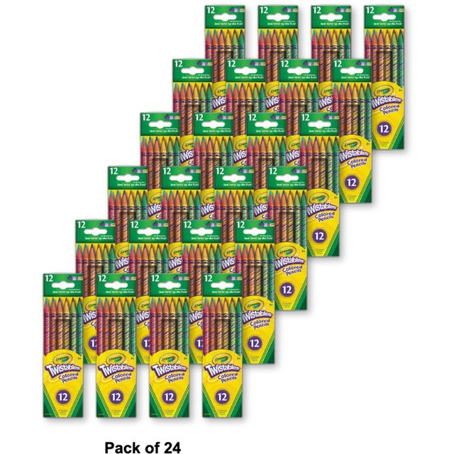 Crayola Twistables Colored Pencils-12/Pkg 0.352Oz (Pack Of 24)