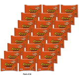 Hersheys Reeses Milk Chocolate Peanut Butter Cups Snack Size Candy 10.5Oz (Pack of 24)
