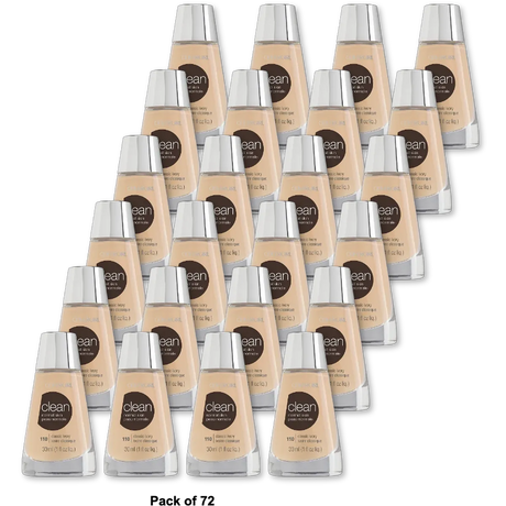 Cover Girl Clean Liquid Makeup Classic Ivory #110 1 fl Oz (Pack of 72)