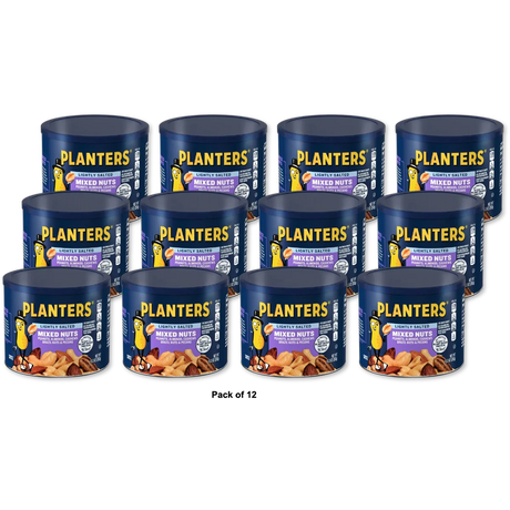 Planters Lightly Salted Mixed Nuts Party Snacks 10.3Oz (Pack of 12)