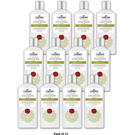 Cremo Sage and Citrus Body Wash 16oz (Pack of 12)