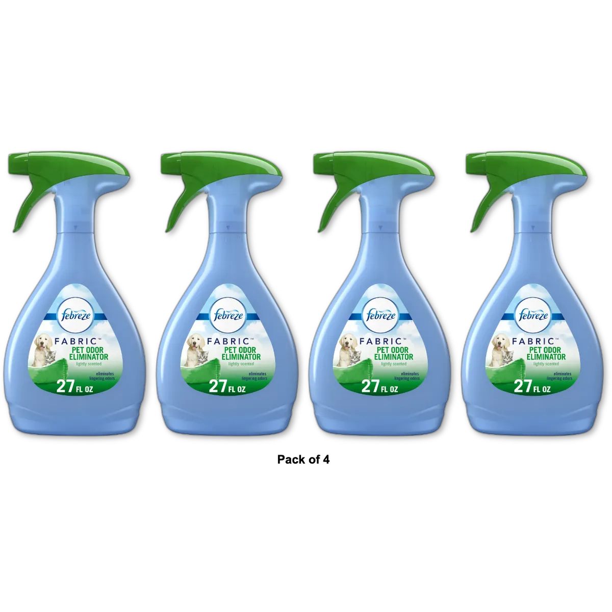 Febreze Air Freshener Fabric Refresher Air Freshener Pet Odor Eliminator Air Freshener 27 oz (Pack of 4)