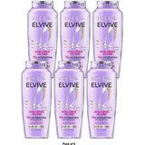 L'Oreal Paris Elvive Hyaluron Plump Hydrating Shampoo with Hyaluronic Acid 12.6 fl oz (Pack of 6)