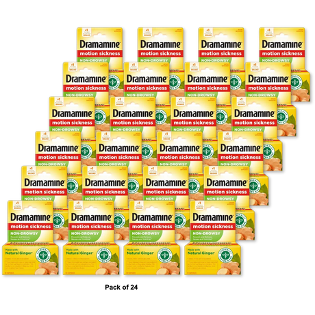 Dramamine Non-Drowsy Naturals With Natural Ginger Capsules 2.08oz (Pack of 24)