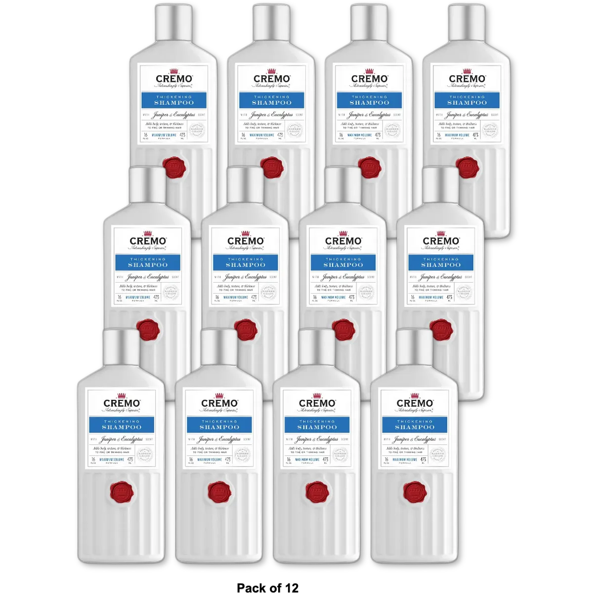 Cremo Juniper & Eucalyptus Thickening Shampoo 16 oz (Pack of 12)
