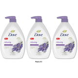 Dove Relaxing Long Lasting Gentle Women's Body Wash Lavender Oil and Chamomile 30.6 oz (Pack of 3)
