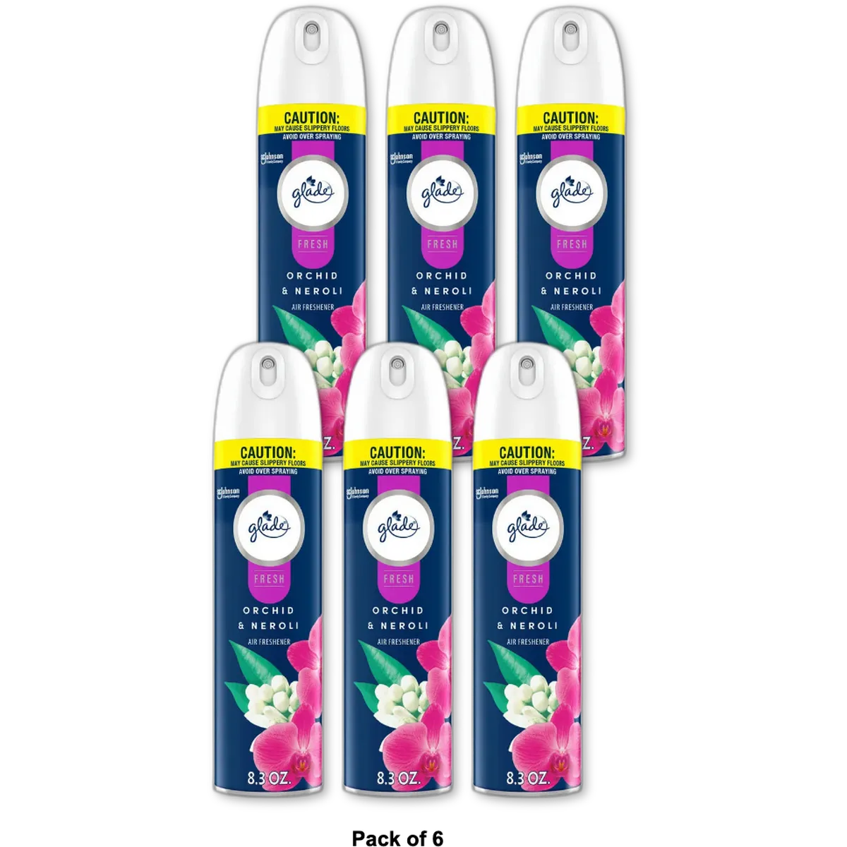 Glade Aerosol Spray Orchid & Neroli 8.3 oz (Pack of 6)