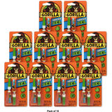 Gorilla Super Glue Gel Two 3 Gram Tubes Clear 0.22Oz (Pack Of 10)
