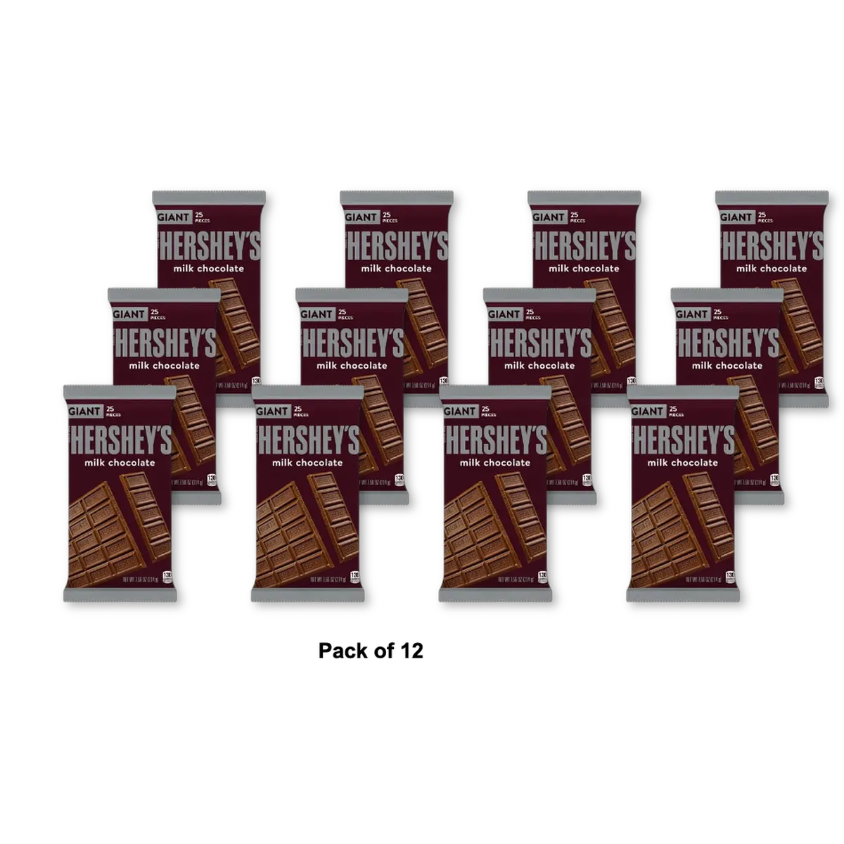 Hershey's Milk Chocolate Giant Bar 7.56 oz (Pack of 12)