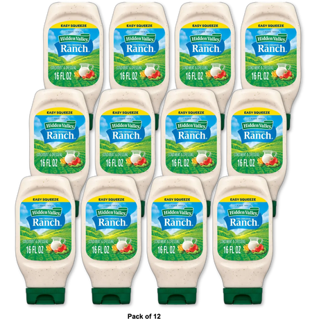 Hidden Valley Original Ranch Salad Dressing and Topping 16 fl oz (Pack of 12)