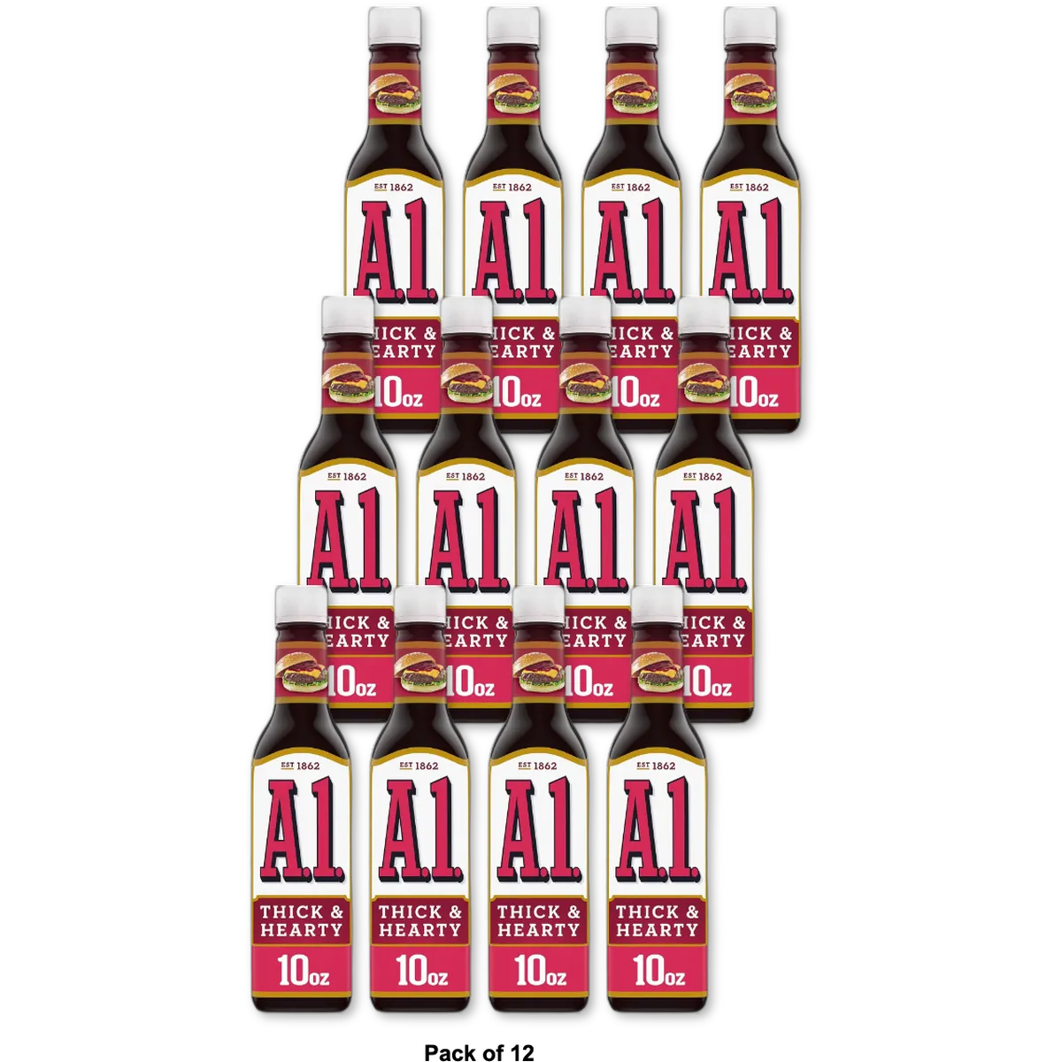 Kraft A.1. Thick & Hearty Steak Sauce 10 oz (Pack of 12)