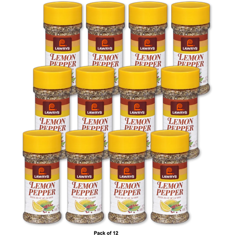 Lawry's Lemon Pepper with Zest of Lemon 4.5 oz (Pack of 12)