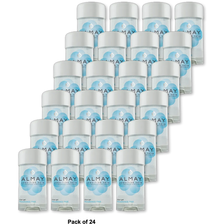 Almay Anti-Perspirant And Deodorant Sensitive Skin Clear Gel Fragrance Free 2.25Oz (Pack of 24)