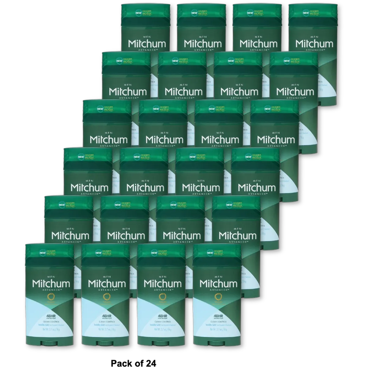 Mitchum Advanced Clean Control Anti-Perspirant And Deodorant Invisible Solid 2.7Oz (Pack of 24)