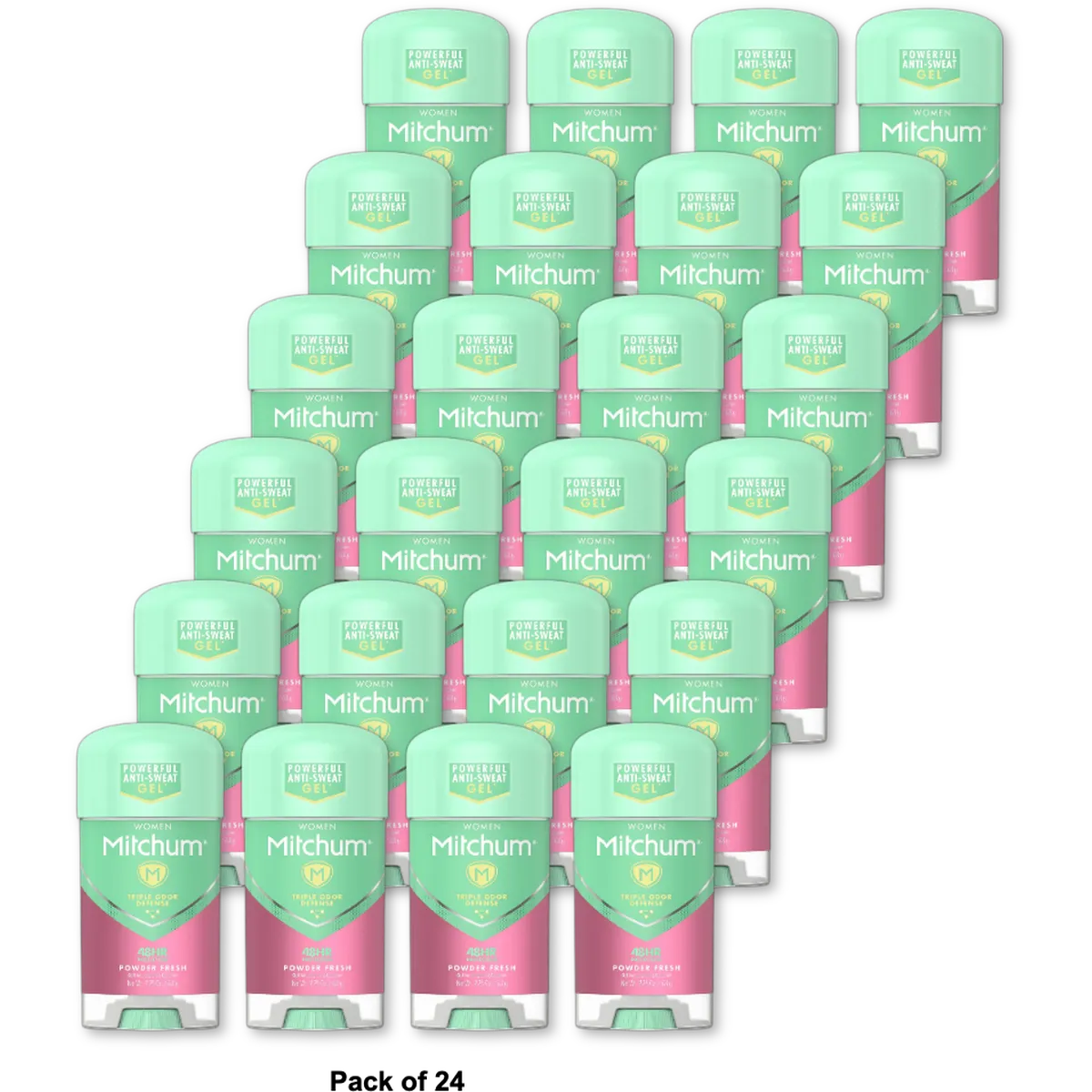 Lady Mitchum Clear Gel Anti-Perspirant And Deodorant Powder Fresh 2.25Oz (Pack of 24)