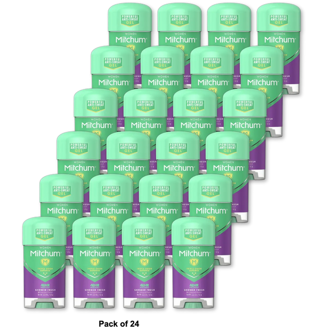 Mitchum Women Advanced Control Antiperspirant Deodorant Gel Shower Fresh 2.25Oz (Pack of 24)