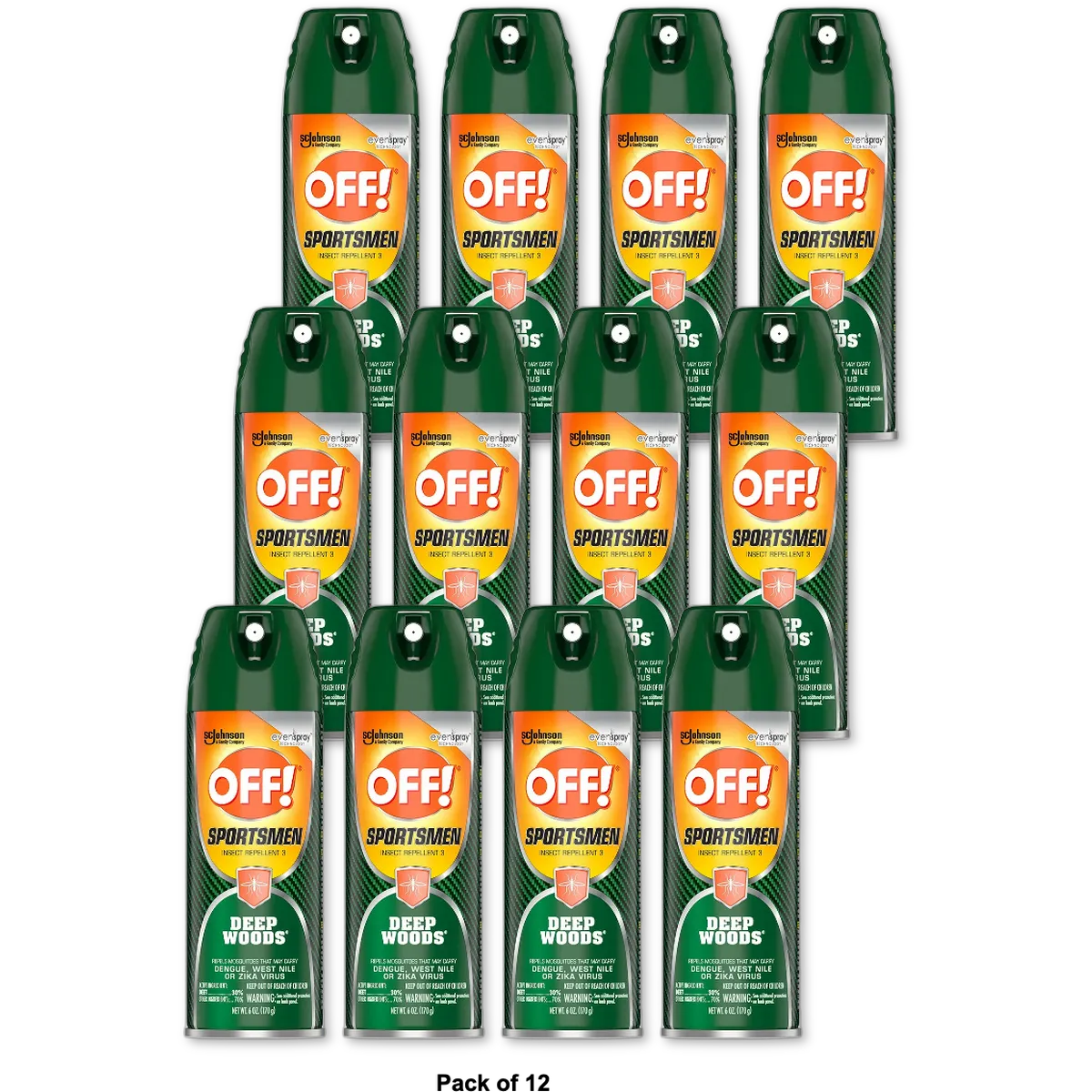 Off Deep Woods Sportsman Insect Repellant 6Oz (Pack of 12)
