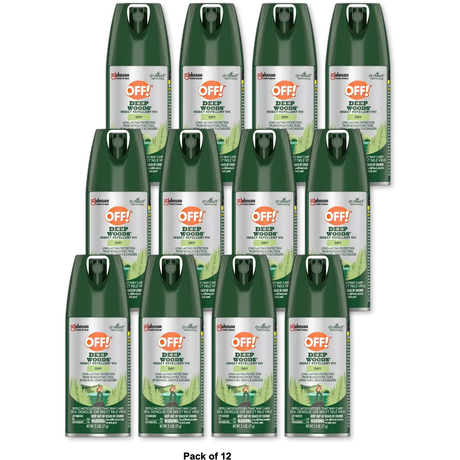 Off Deep Woods Dry Aerosol Insect Repellent VIII 2.5Oz (Pack of 12)