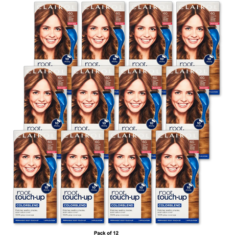 Clairol Nice & Easy Permanent Hair Color Root Touch Up Kit 6G Light Golden Brown 6.26Oz (Pack of 12)