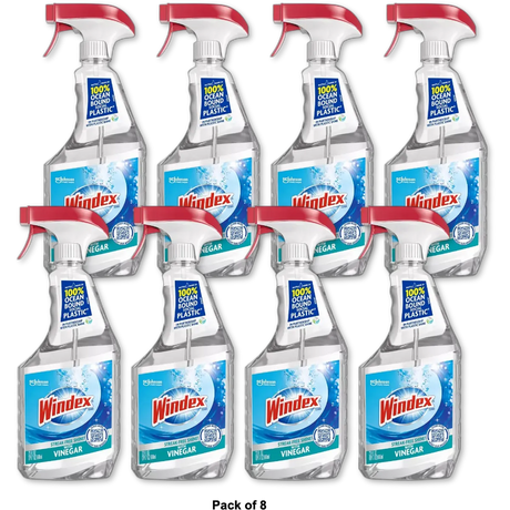 Windex Glass Cleaner Vinegar Spray 23Oz (Pack of 8)