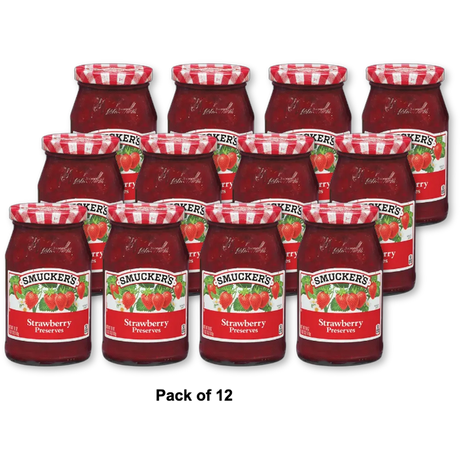 Smuckers Strawberry Preserves Fruit Spread 12Oz (Pack of 12)